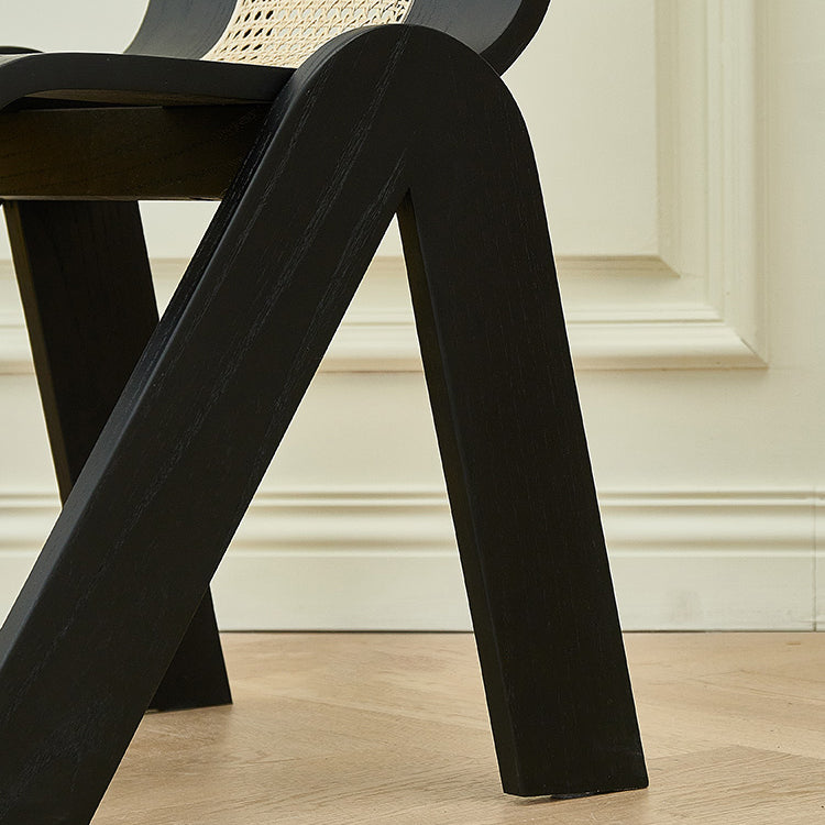 Comedor contemporáneo silla de comedor de madera maciza de madera maciza sin brazo