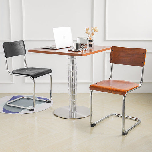 Estilo contemporáneo Silla lateral de comedor de madera de madera abierta para el hogar para el hogar