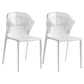 Moderne eetkamer wingback wingback armloze plastic stapel eetkamerstoel