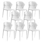 Moderne eetkamer wingback wingback armloze plastic stapel eetkamerstoel