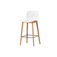 Tabouret de bar en plastique bas du style bas du style bas avec jambe en bois