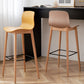 Tabouret de bar en plastique bas du style bas du style bas avec jambe en bois