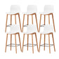 Tabouret de bar en plastique bas du style bas du style bas avec jambe en bois