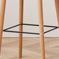 Tabouret de bar en plastique bas du style bas du style bas avec jambe en bois