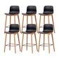 Tabouret de bar en plastique bas du style bas du style bas avec jambe en bois