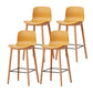 Tabouret de bar en plastique bas du style bas du style bas avec jambe en bois