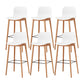 Tabouret de bar en plastique bas du style bas du style bas avec jambe en bois