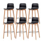 Tabouret de bar en plastique bas du style bas du style bas avec jambe en bois