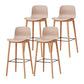 Tabouret de bar en plastique bas du style bas du style bas avec jambe en bois