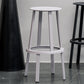 Contemporary Metal Base Backrest Counter High Stool with 4 Legs