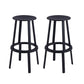 Contemporary Metal Base Backrest Counter High Stool with 4 Legs