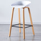 Contemporary Plastic Bucket Low Back Bar Stools with Metal Base