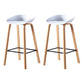Contemporary Plastic Bucket Low Back Bar Stools with Metal Base