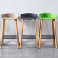 Contemporary Plastic Bucket Low Back Bar Stools with Metal Base