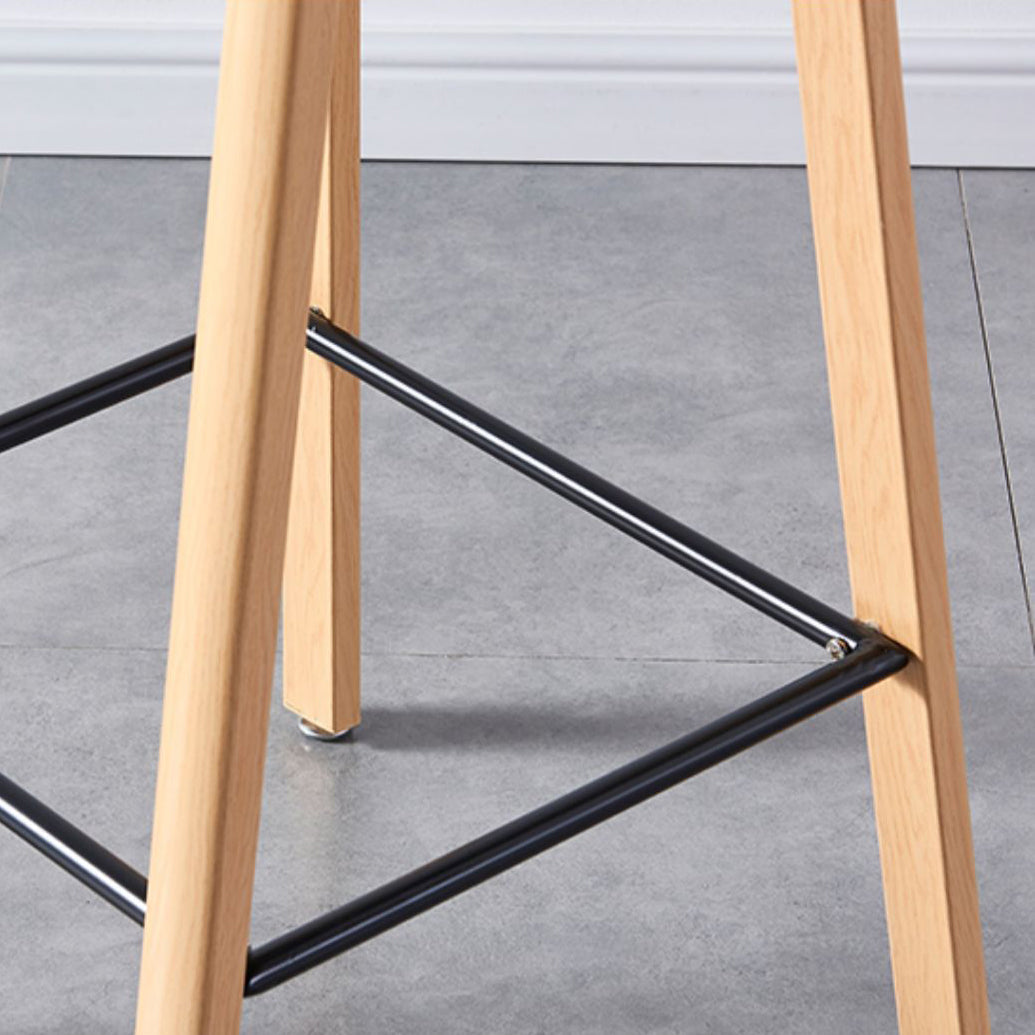 Contemporary Plastic Bucket Low Back Bar Stools with Metal Base