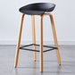 Contemporary Plastic Bucket Low Back Bar Stools with Metal Base