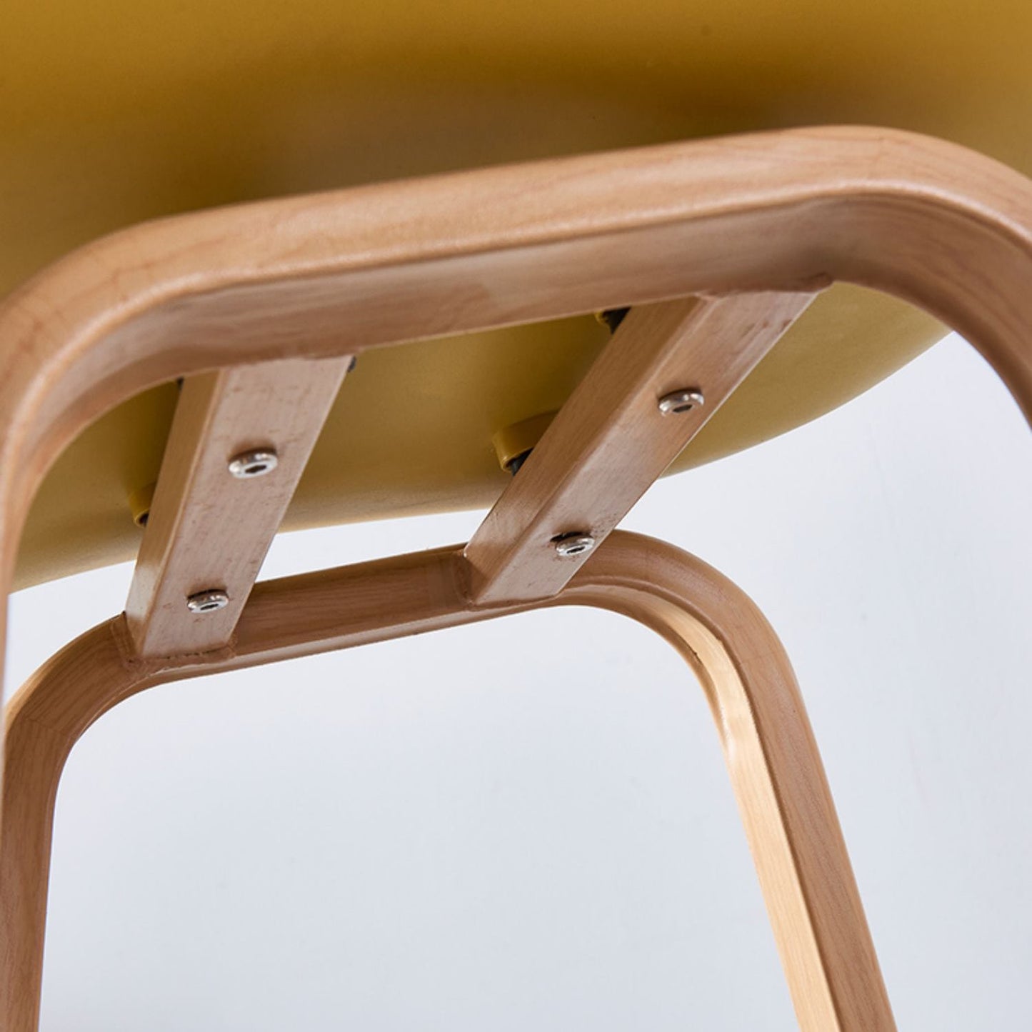 Contemporary Plastic Bucket Low Back Bar Stools with Metal Base