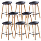 Contemporary Plastic Bucket Low Back Bar Stools with Metal Base