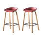 Contemporary Plastic Bucket Low Back Bar Stools with Metal Base