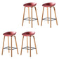 Contemporary Plastic Bucket Low Back Bar Stools with Metal Base