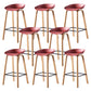 Contemporary Plastic Bucket Low Back Bar Stools with Metal Base