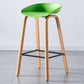 Contemporary Plastic Bucket Low Back Bar Stools with Metal Base