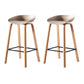 Contemporary Plastic Bucket Low Back Bar Stools with Metal Base
