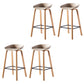Contemporary Plastic Bucket Low Back Bar Stools with Metal Base