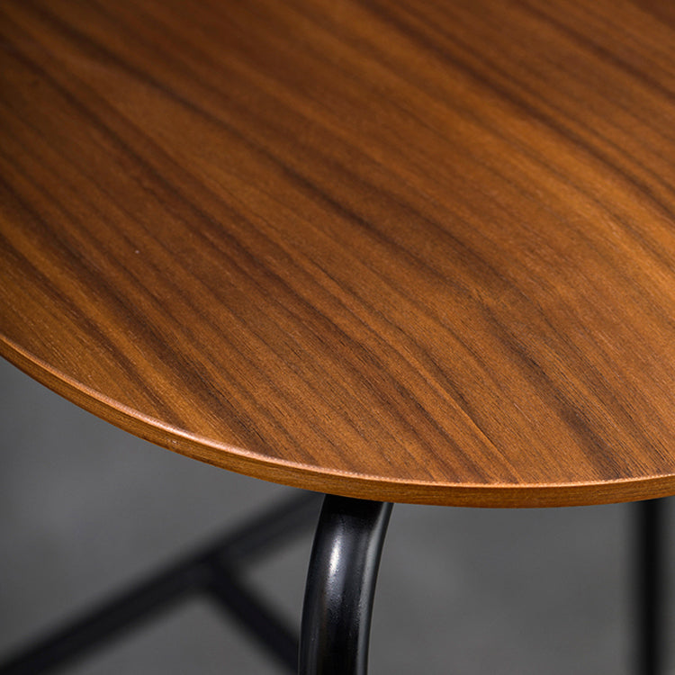 Contemporary Backrest Solid Wood and Metal Counter High Stool with 4 Legs Clearhalo 'Bar Furniture' 'Bar Stools' 'bar_stools' 'furn' 'furn_bar_stools' 'Furniture' 'Kitchen & Dining Furniture' 7778846