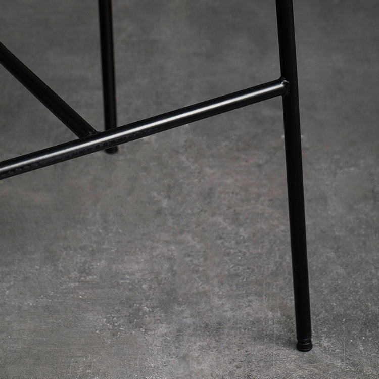 Contemporary Backrest Solid Wood and Metal Counter High Stool with 4 Legs Clearhalo 'Bar Furniture' 'Bar Stools' 'bar_stools' 'furn' 'furn_bar_stools' 'Furniture' 'Kitchen & Dining Furniture' 7778848