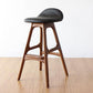 Contemporary Upholstered Faux Leather Bar Stool with Solid Wood Base Clearhalo 'Bar Furniture' 'Bar Stools' 'bar_stools' 'furn' 'furn_bar_stools' 'Furniture' 'Kitchen & Dining Furniture' 7778851