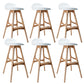 Contemporary Upholstered Faux Leather Bar Stool with Solid Wood Base Natural White 6 Piece Set Clearhalo 'Bar Furniture' 'Bar Stools' 'bar_stools' 'furn' 'furn_bar_stools' 'Furniture' 'Kitchen & Dining Furniture' 7778865