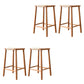 Sgabelli da bar senza schienale contemporaneo con base in legno massiccio ciliegia