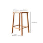 Sgabelli da bar senza schienale contemporaneo con base in legno massiccio ciliegia