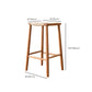 Sgabelli da bar senza schienale contemporaneo con base in legno massiccio ciliegia