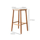 Sgabelli da bar senza schienale contemporaneo con base in legno massiccio ciliegia