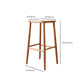 Sgabelli da bar senza schienale contemporaneo con base in legno massiccio ciliegia