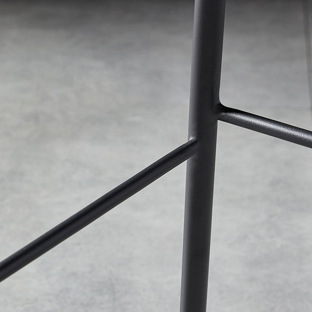 Contemporary Style Low Back Leather Armless Bar Stool with Metal Legs Clearhalo 'Bar Furniture' 'Bar Stools' 'bar_stools' 'furn' 'furn_bar_stools' 'Furniture' 'Kitchen & Dining Furniture' 7778947