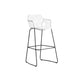 Modern Style Wicker Low Back Armed Bar Stool with Metal Legs White 1 Piece Bar Stool(30"H) Clearhalo 'Bar Furniture' 'Bar Stools' 'bar_stools' 'furn' 'furn_bar_stools' 'Furniture' 'Kitchen & Dining Furniture' 7779133