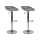 Sgabello da bar regolabile con schienale basso e regolabile in stile moderno con gambe in metallo