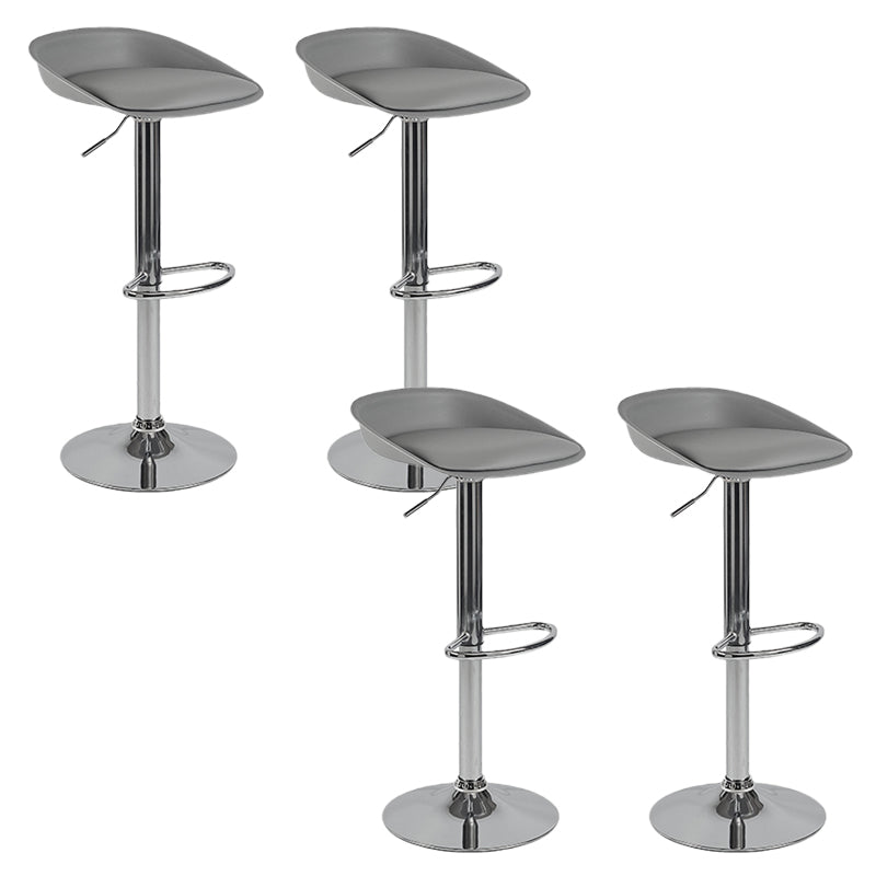 Sgabello da bar regolabile con schienale basso e regolabile in stile moderno con gambe in metallo