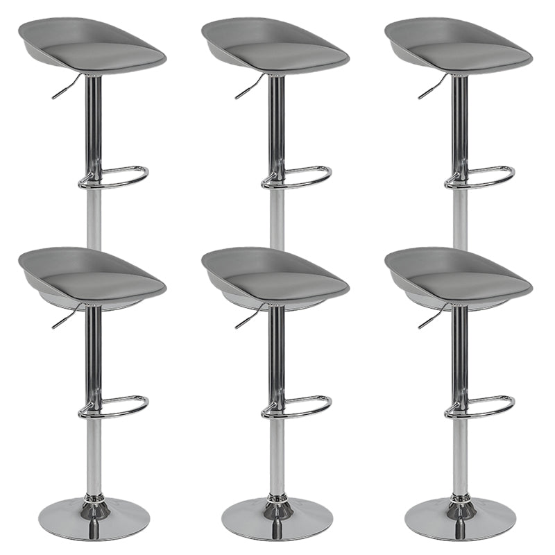 Sgabello da bar regolabile con schienale basso e regolabile in stile moderno con gambe in metallo
