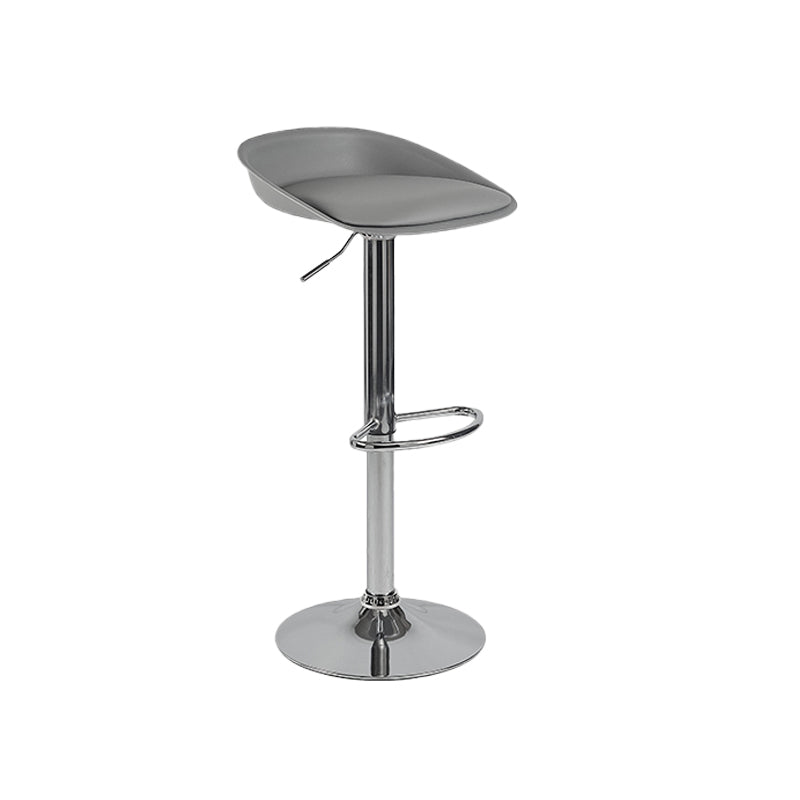 Sgabello da bar regolabile con schienale basso e regolabile in stile moderno con gambe in metallo