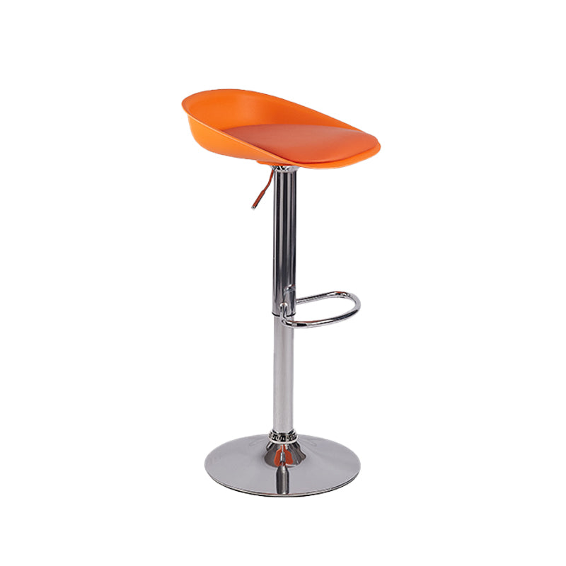 Sgabello da bar regolabile con schienale basso e regolabile in stile moderno con gambe in metallo