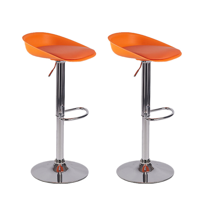 Sgabello da bar regolabile con schienale basso e regolabile in stile moderno con gambe in metallo
