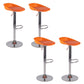 Sgabello da bar regolabile con schienale basso e regolabile in stile moderno con gambe in metallo