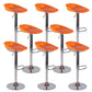 Sgabello da bar regolabile con schienale basso e regolabile in stile moderno con gambe in metallo