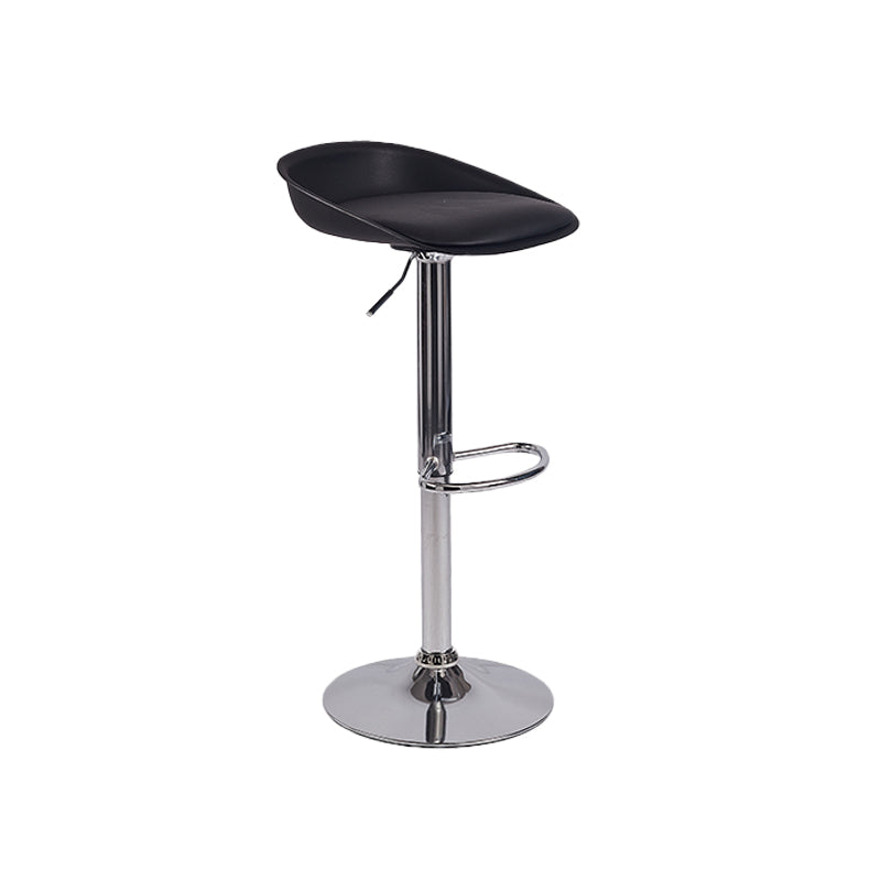 Sgabello da bar regolabile con schienale basso e regolabile in stile moderno con gambe in metallo