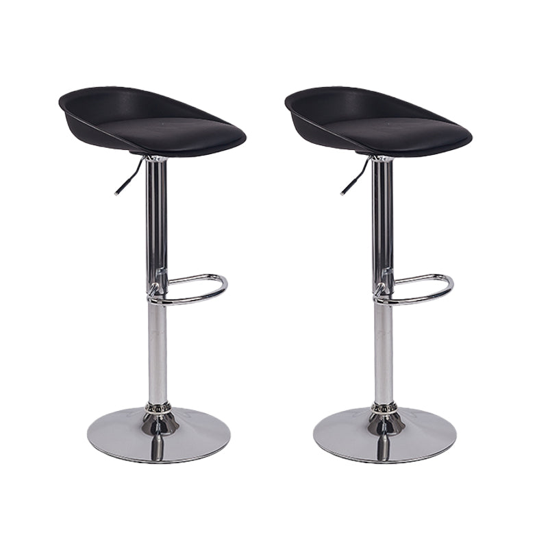 Sgabello da bar regolabile con schienale basso e regolabile in stile moderno con gambe in metallo