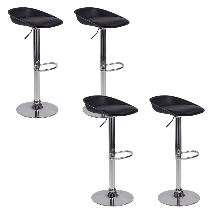 Sgabello da bar regolabile con schienale basso e regolabile in stile moderno con gambe in metallo